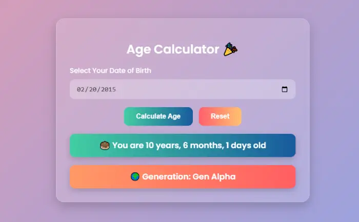 Age Calculator