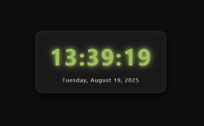 Elegant Digital Clock
