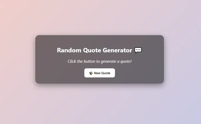 Random Quote Generator